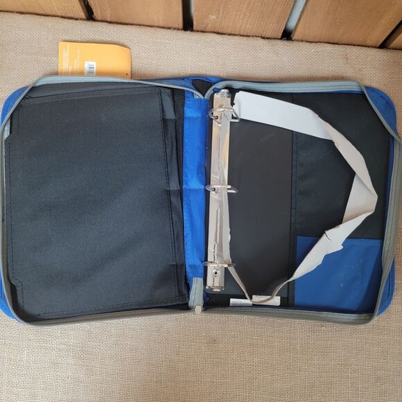 PRO Platinum Zipper Binder Interior Expanding File 1.5 Inch Blue Black - Picture 3 of 5